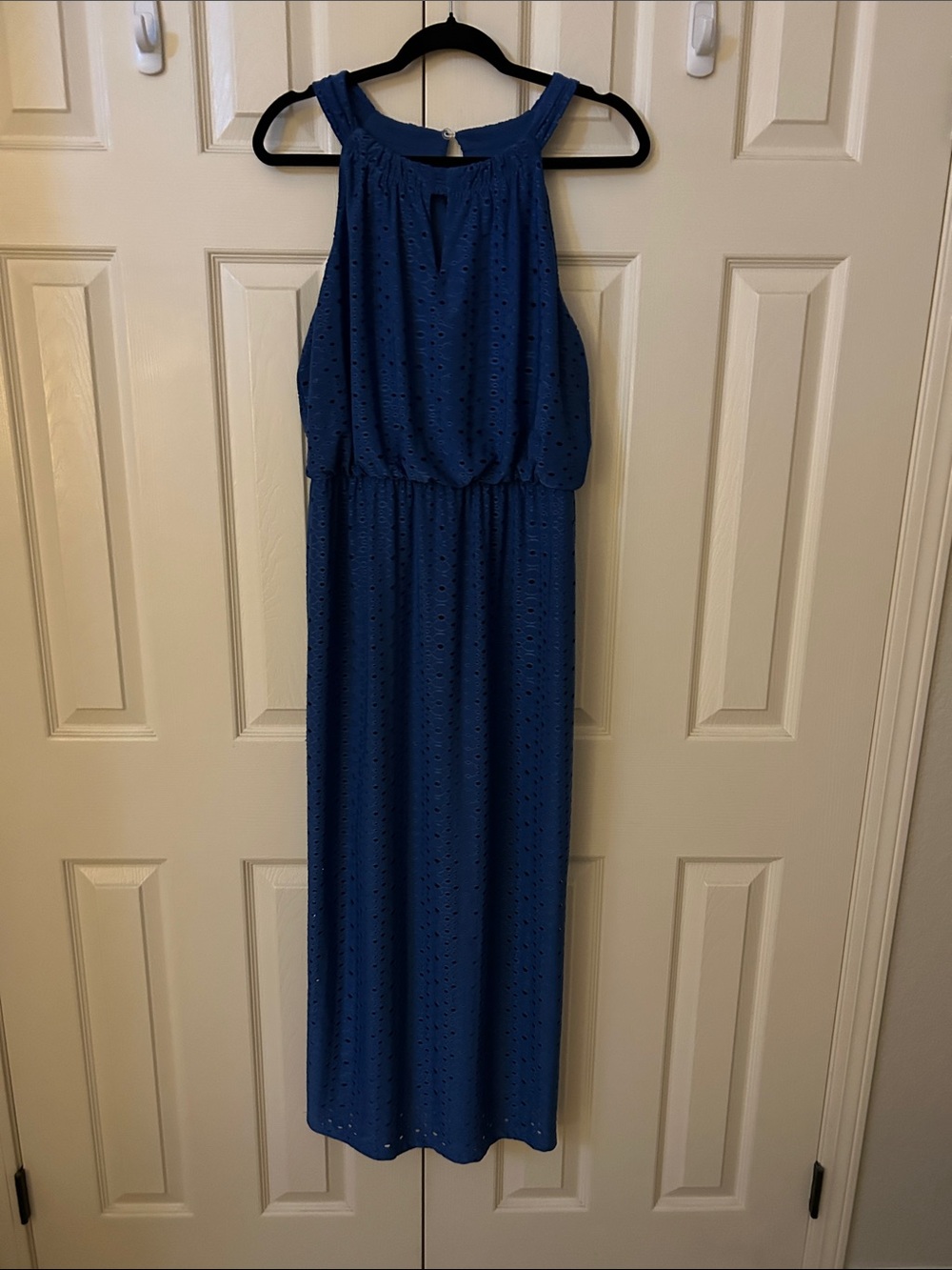Chico’s “nwot”Women’s Royal Blue Halter Maxi Dress Chico’s  Sz 1 petite